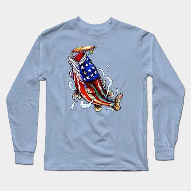 United States Fish Long Sleeve T-Shirt by KejorastaR